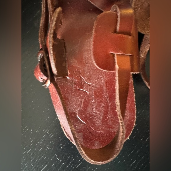 Camel handmade leather sandals size 38 never worn - Picture 2 of 5